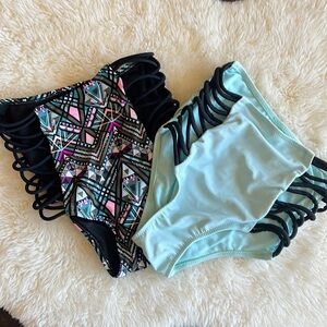 TWO High Waisted strappy side bikini bottoms from Rue Bella by Rue 21